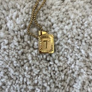 Gold Initial Pendant Necklace